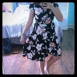 Floral slit dress